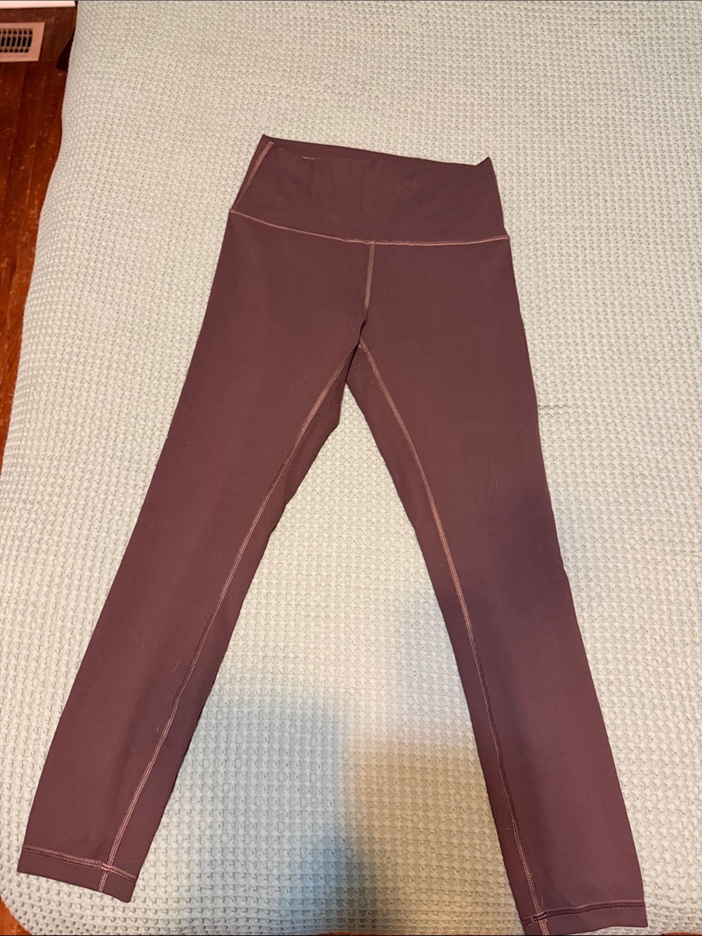Lululemon Brown Athletic Leggings with Reflective Logo